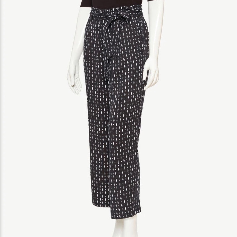 Ann Taylor Factory Dotted Tie Waist Pull on Pants